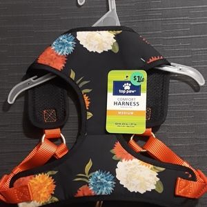 New Top Paw Black floral Medium Dog Harness